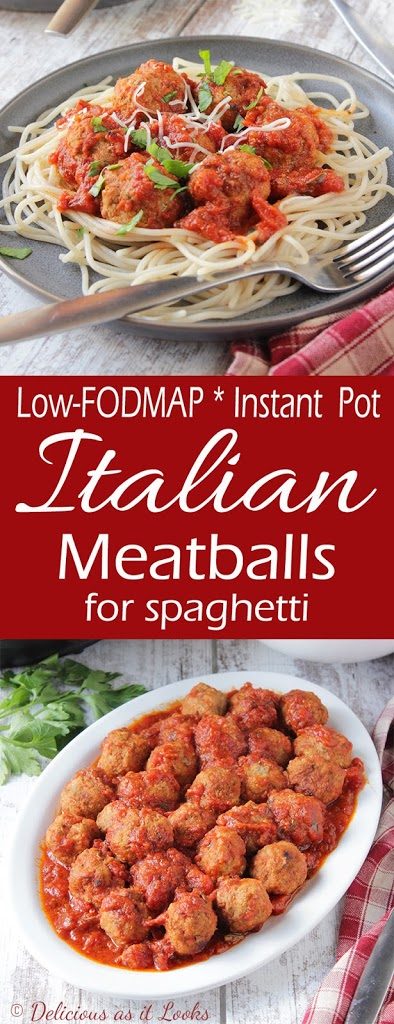 Low-FODMAP Instant Pot Italian Meatballs for Spaghetti