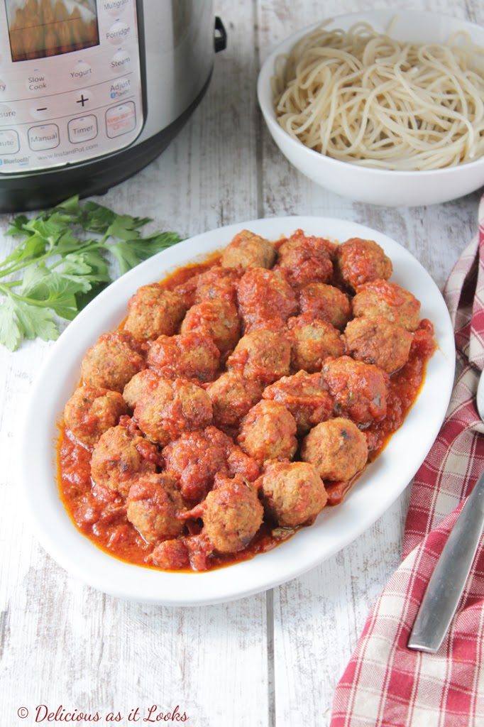 Low-FODMAP Instant Pot Italian Meatballs for Spaghetti
