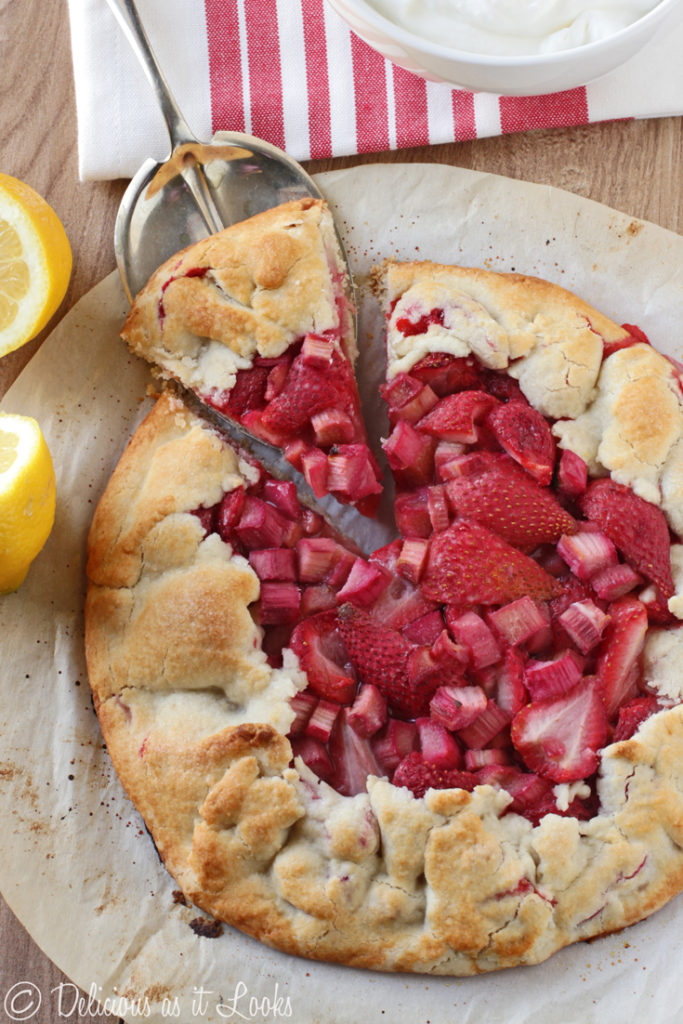 Low-FODMAP Strawberry Rhubarb Galette