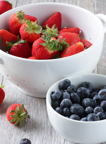 Fresh Strawberries and Blueberries