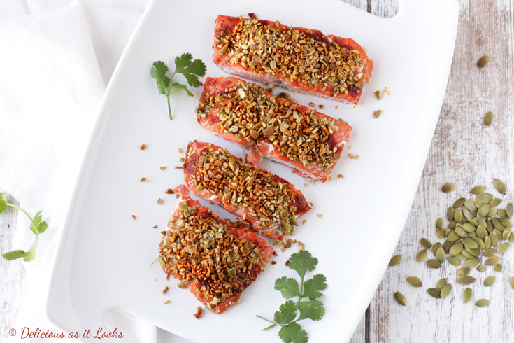 Low FODMAP Spicy Pepita Crusted Salmon