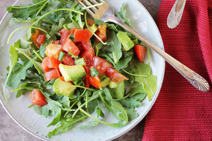 Arugula Salad with Tomatoes and Avocado (Low-FODMAP)