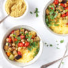 Ratatouille Polenta Bowl with Vegan Parmesan (Low-FODMAP, Vegan, Gluten-Free)