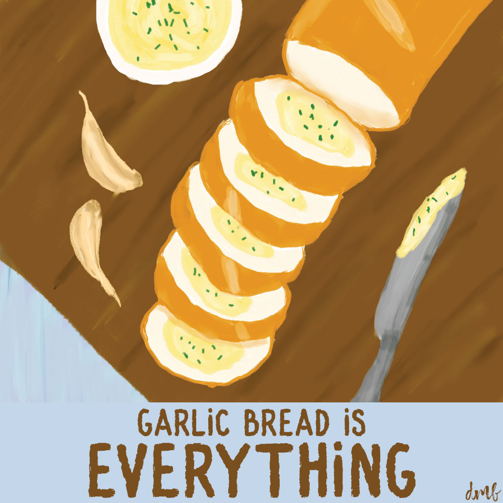 Garlic Bread Illustration