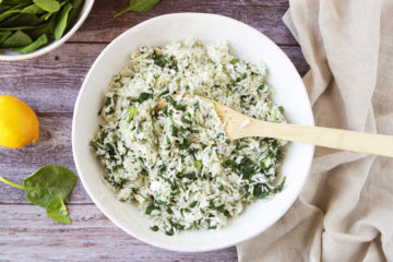 Low-FODMAP Greek Spinach Rice