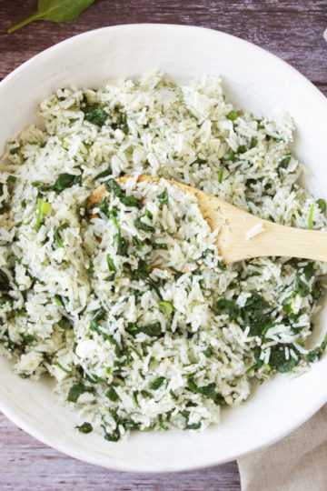 Low-FODMAP Greek Spinach Rice