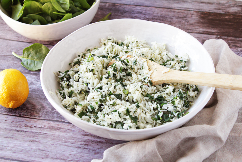 Low FODMAP Greek Spinach Rice