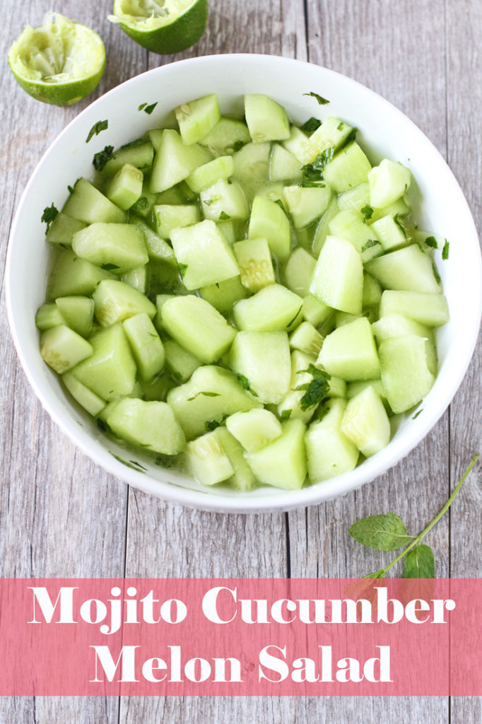 Mojito Cucumber Melon Salad
