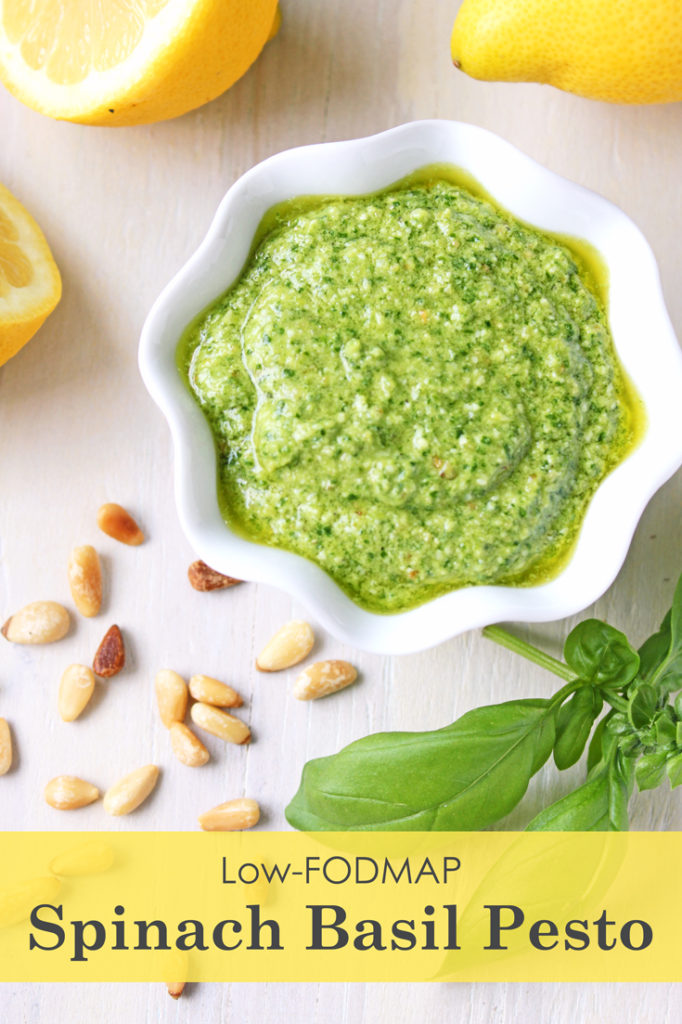 Low FODMAP Spinach Basil Pesto