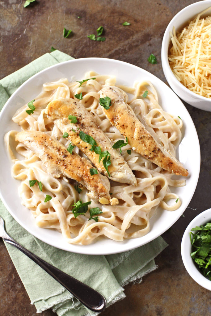 Low FODMAP Chicken Fettuccine Alfredo
