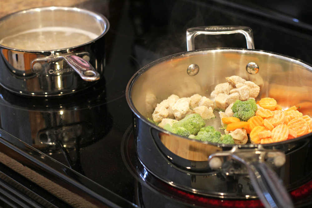 making chicken pesto presto