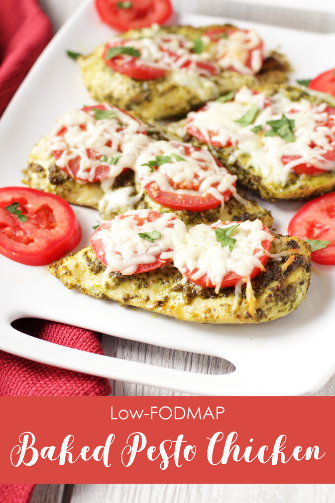 Low FODMAP Baked Pesto Chicken