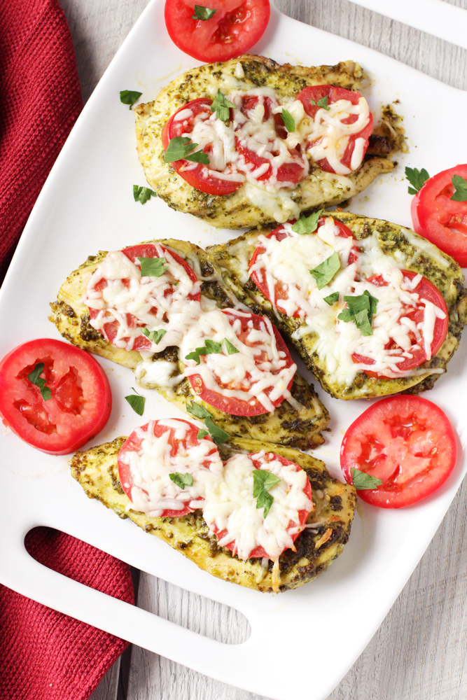 Low FODMAP Baked Pesto Chicken - Delicious As It Looks