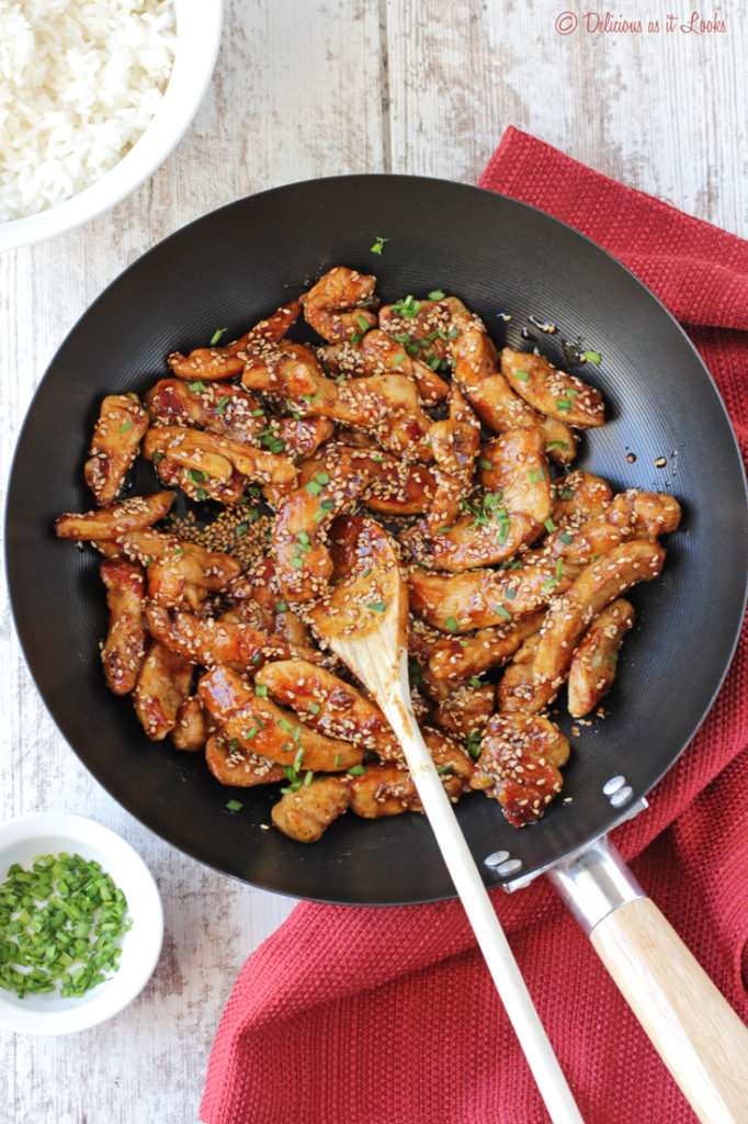 Sesame Chicken in Wok