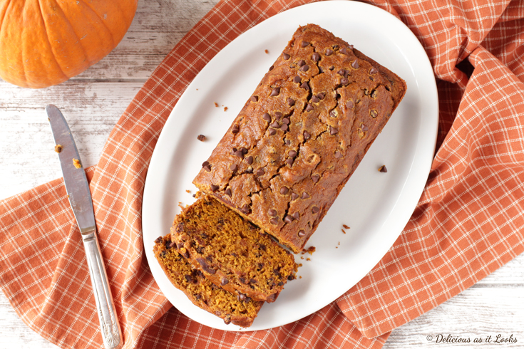 Low FODMAP Chocolate Chip Pumpkin Bread