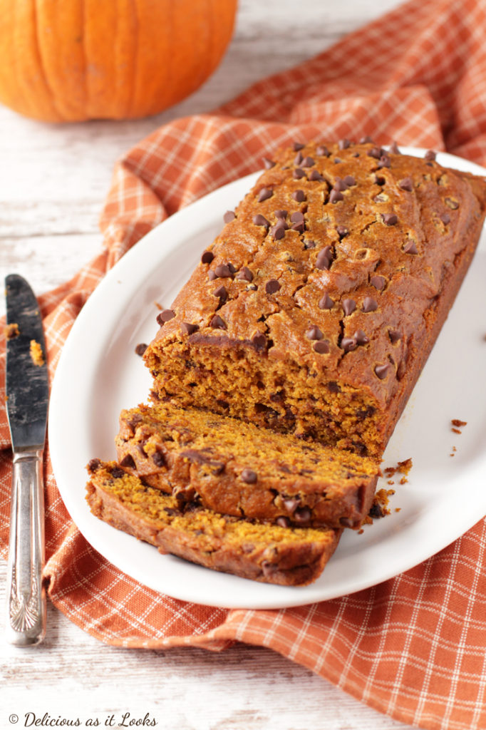 Low FODMAP Chocolate Chip Pumpkin Bread