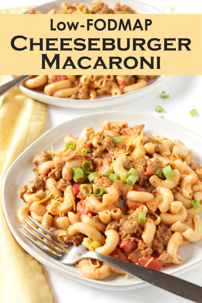 Low FODMAP Bacon Cheeseburger Macaroni