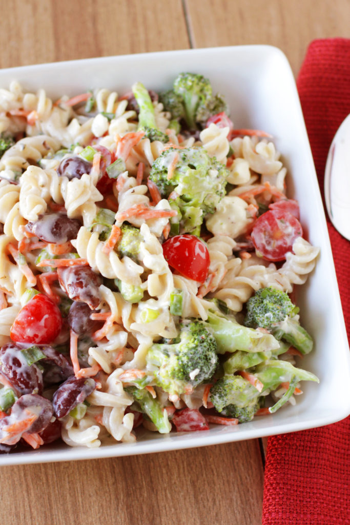 Low FODMAP Creamy Feta Pasta Salad
