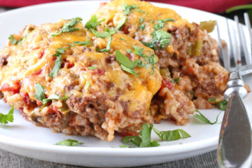 Low FODMAP Spanish Beef and Rice Casserole