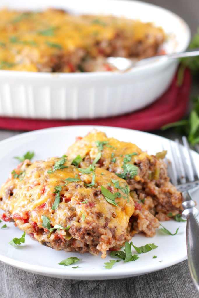 Low FODMAP Beef and Rice Casserole