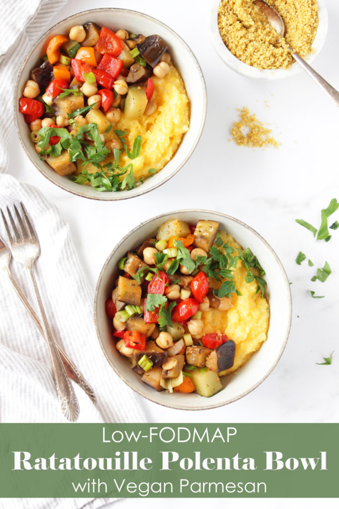 Low FODMAP Ratatouille Polenta Bowls