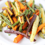 low fodmap thyme roasted carrots green beans