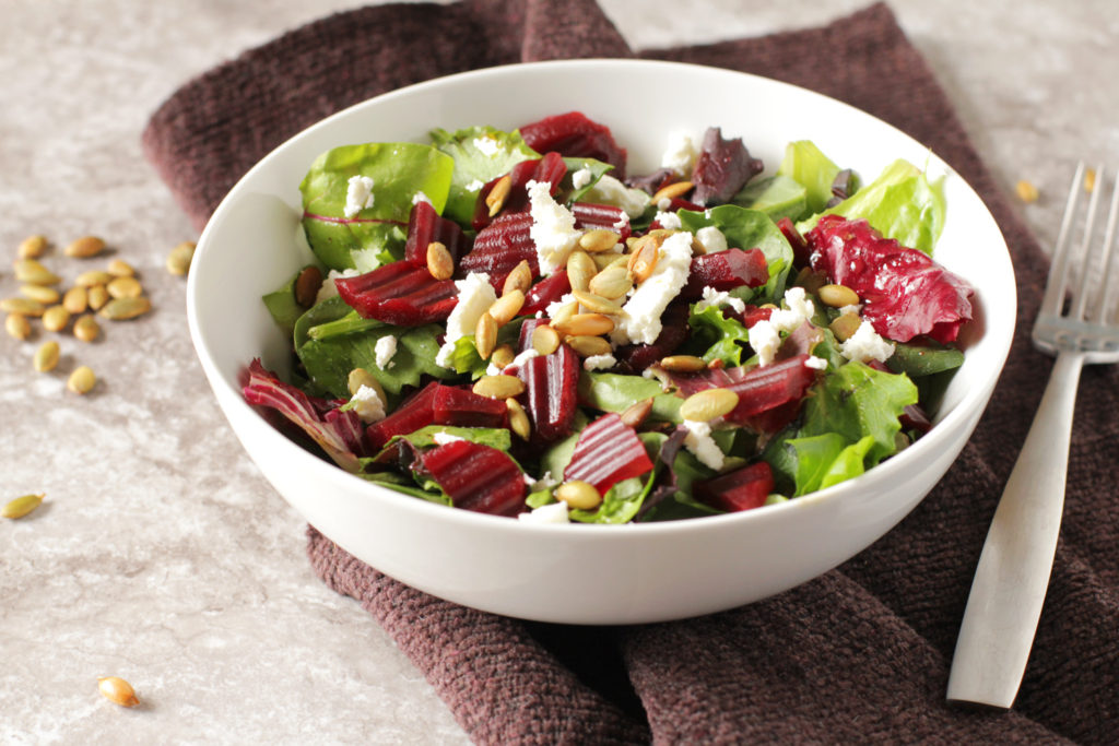 Low FODMAP Beet & Goat Cheese Salad