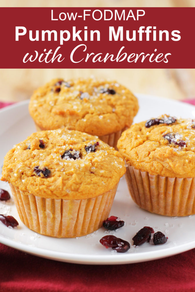 Low FODMAP Pumpkin Muffins with Cranberries