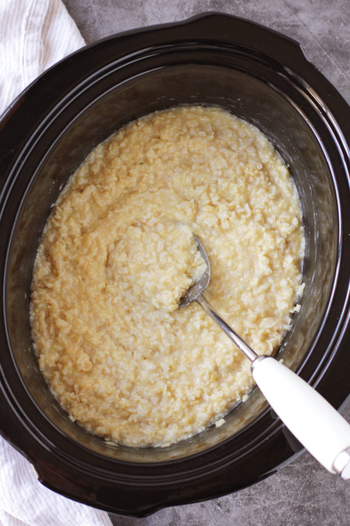 Low FODMAP Crock Pot Brown Rice Risotto