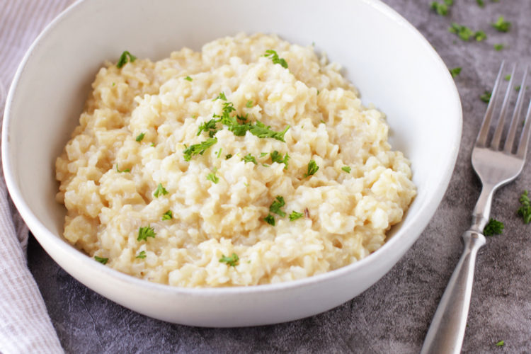 Low FODMAP Crock Pot Brown Rice Risotto