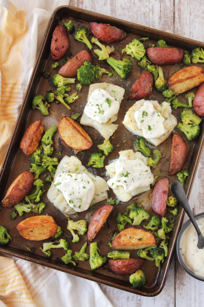 Low FODMAP Sheet Pan Cod Dinner