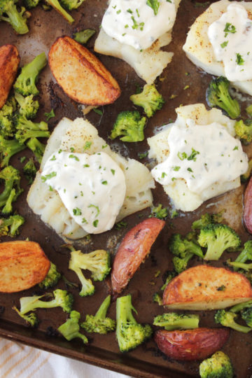 Low FODMAP Sheet Pan Cod Dinner