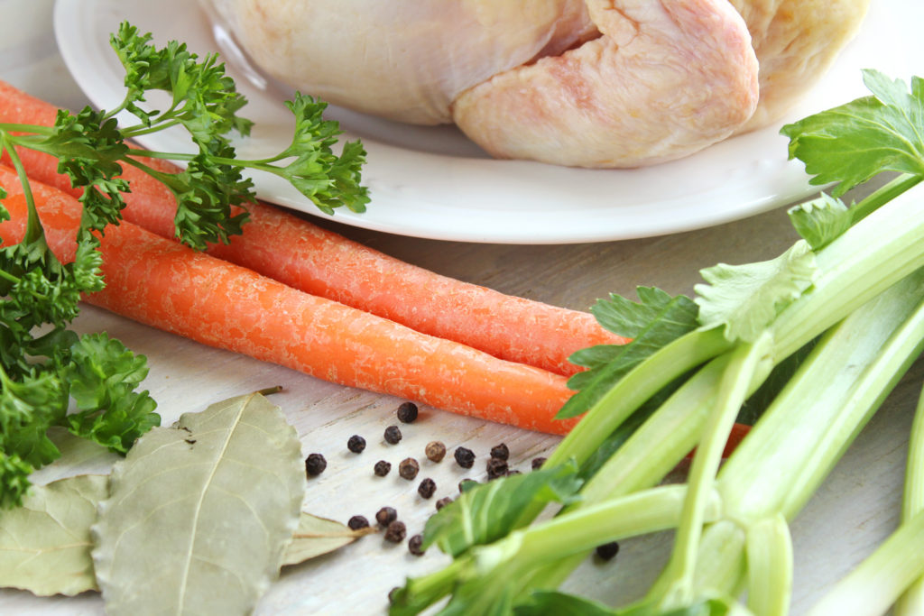 Making Low FODMAP Chicken Broth