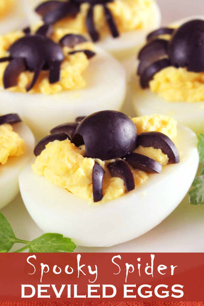 Spooky Spider Deviled Eggs