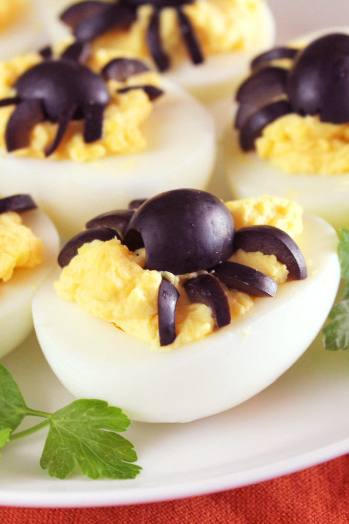 Spooky Spider Deviled Eggs