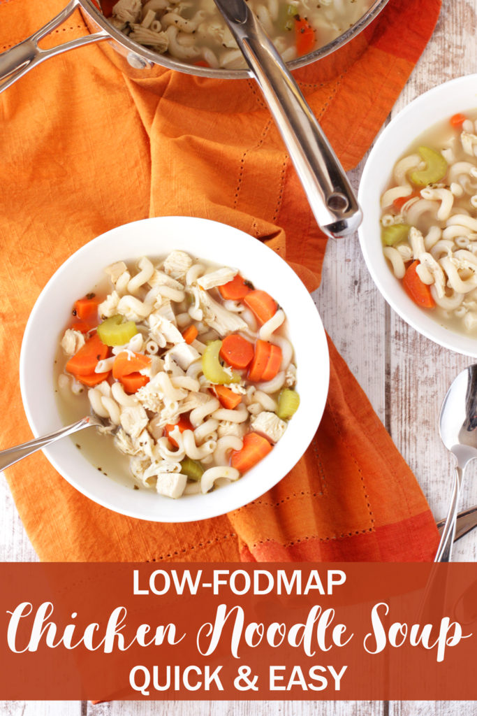 Low FODMAP Chicken Noodle Soup (Quick & Easy Recipe)