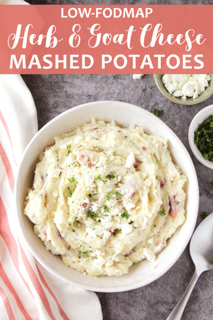 Low FODMAP Herb & Goat Cheese Mashed Potatoes