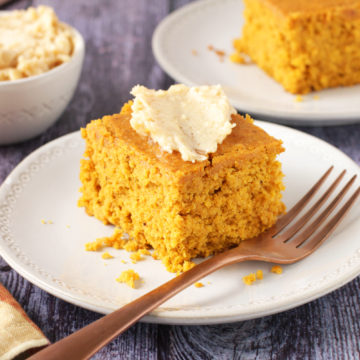 Low FODMAP Pumpkin Cornbread with Maple Butter