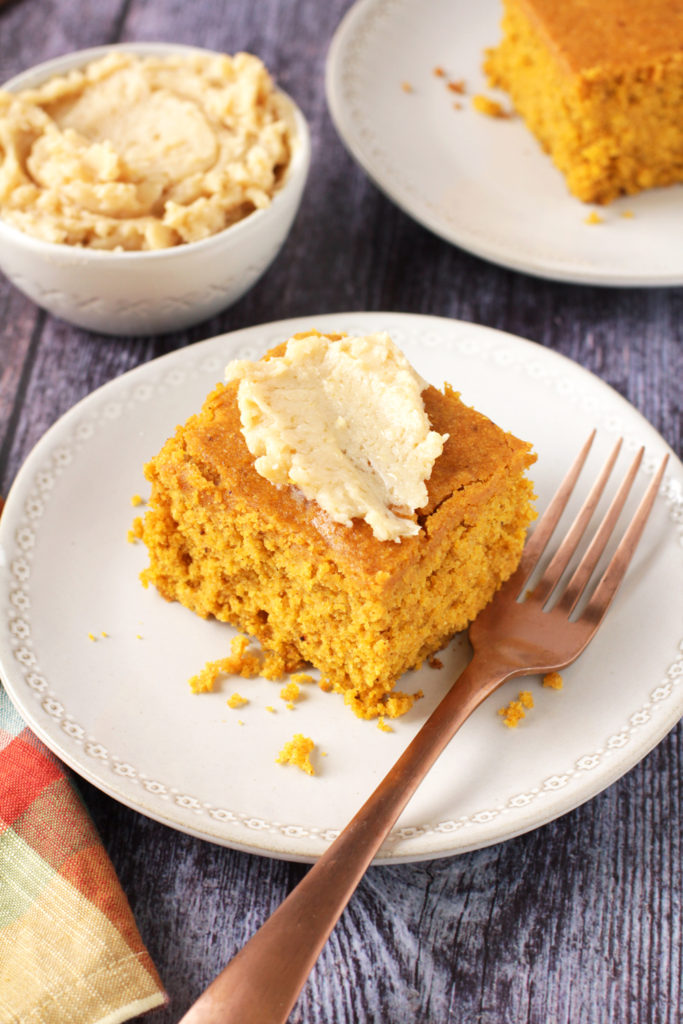 Low FODMAP Pumpkin Cornbread with Maple Butter