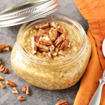 Low FODMAP Pumpkin Pie Overnight Oats