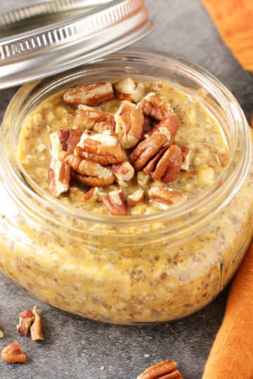 Low FODMAP Pumpkin Pie Overnight Oats