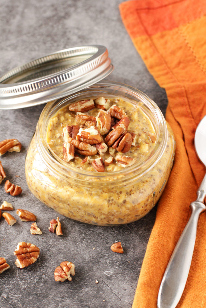 Low FODMAP Pumpkin Pie Overnight Oats