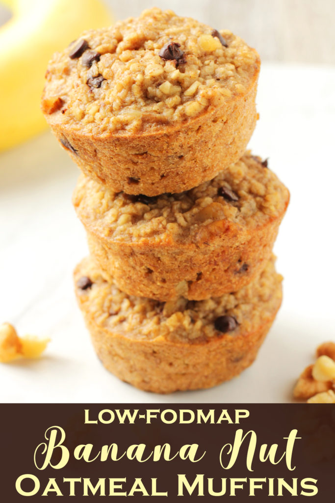 Low FODMAP Banana Nut Oatmeal Muffins