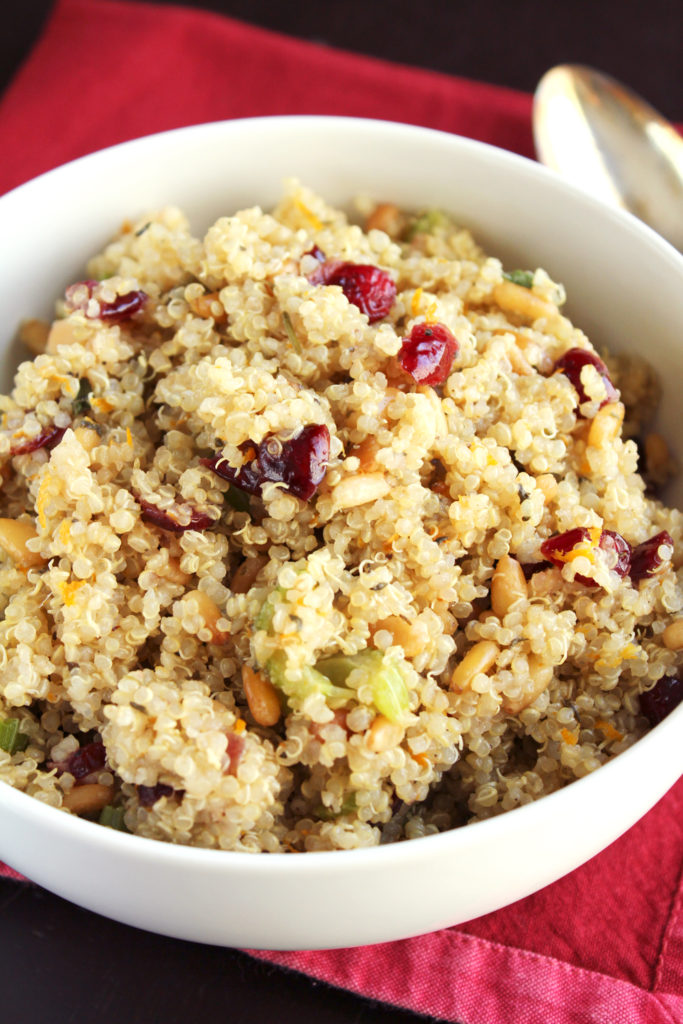 Low FODMAP Cranberry Orange Quinoa Stuffing