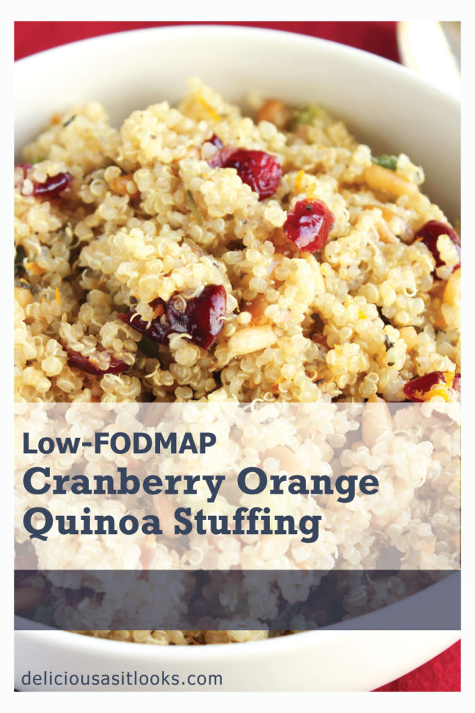 Low FODMAP Cranberry Orange Quinoa Stuffing