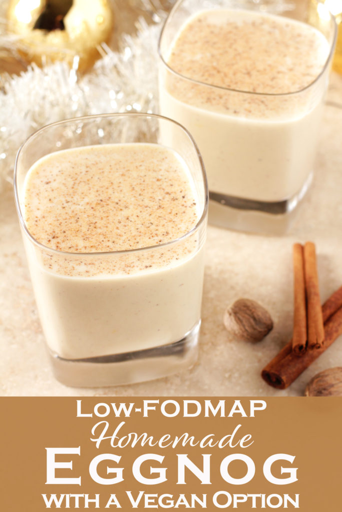 Low FODMAP Homemade Eggnog with a Vegan Option