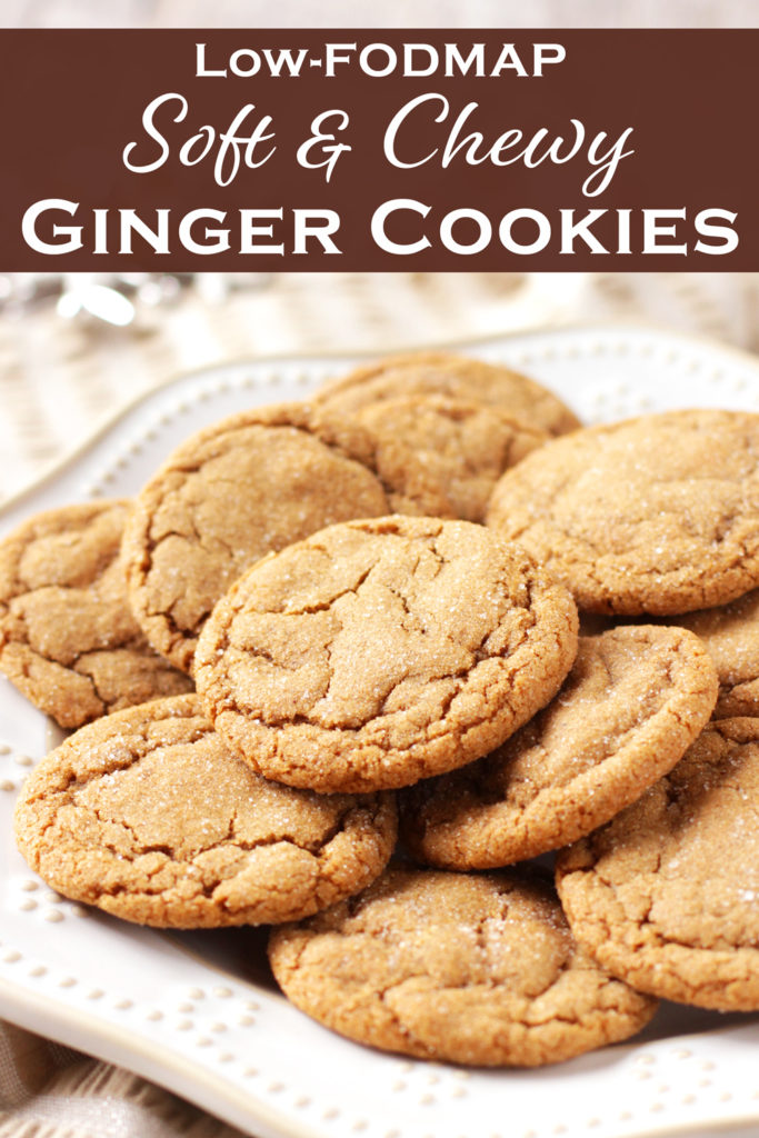 Low FODMAP Soft & Chewy Ginger Cookies