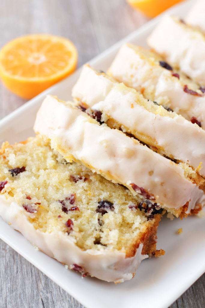 Low FODMAP Iced Orange Cranberry Bread