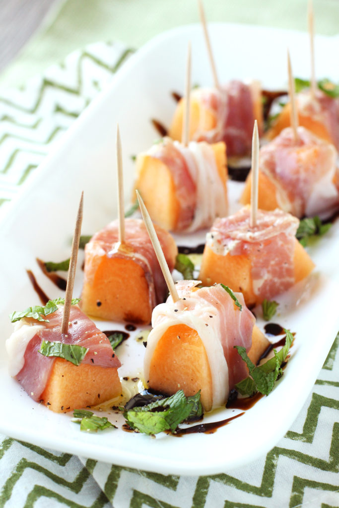 Low FODMAP Prosciutto Wrapped Cantaloupe