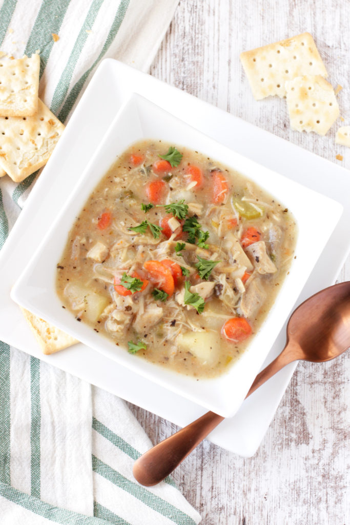 Low FODMAP Leftover Turkey & Potato Soup
